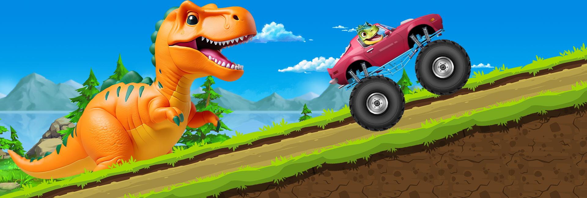 MONSTER TRUCKS DINOSAUR RACING